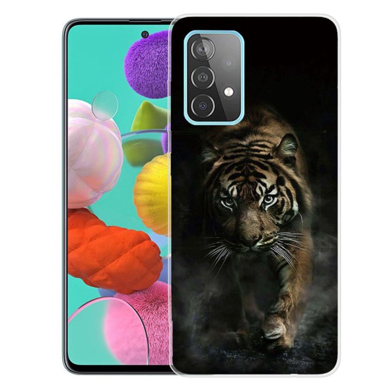 Cover Samsung Galaxy A72 4G / A72 5G Sort Fleksibel Tiger