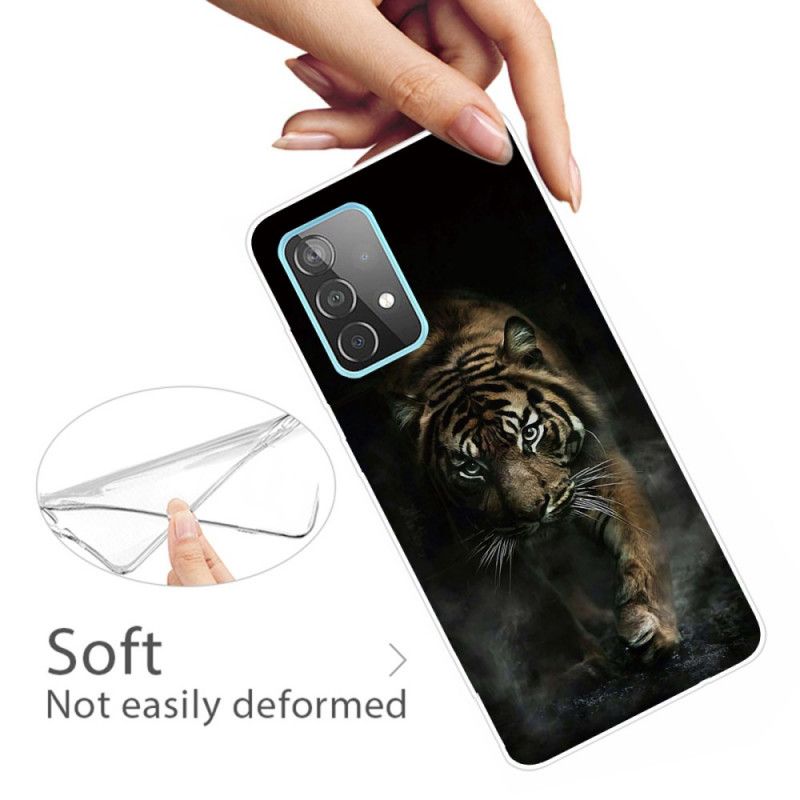 Cover Samsung Galaxy A72 4G / A72 5G Sort Fleksibel Tiger