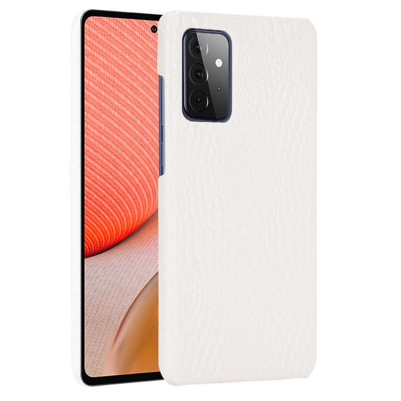 Cover Samsung Galaxy A72 4G / A72 5G Sort Krokodillehudeffekt