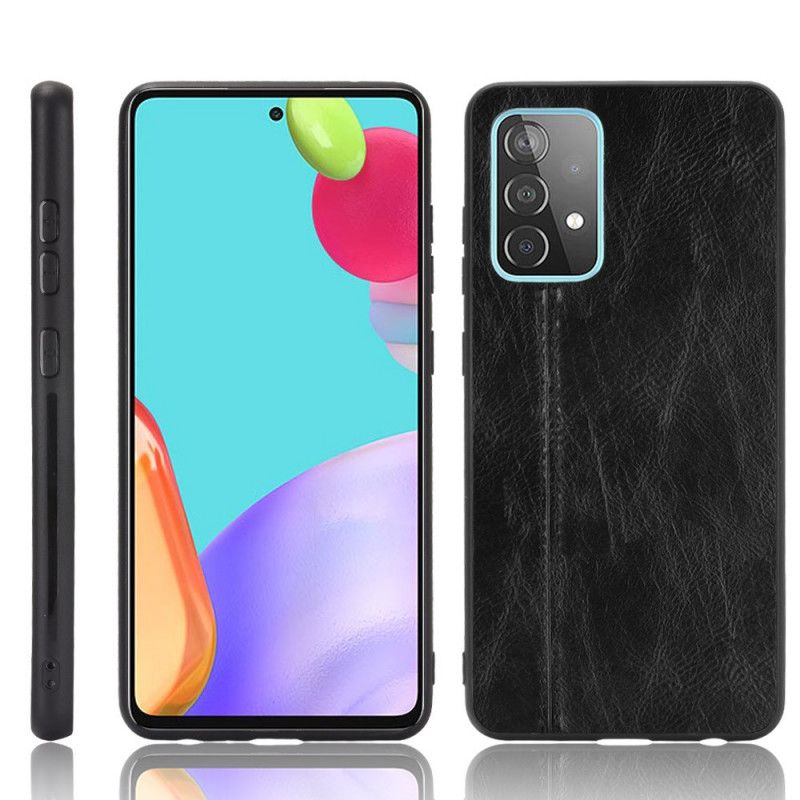 Cover Samsung Galaxy A72 4G / A72 5G Sort Syet Lædereffekt