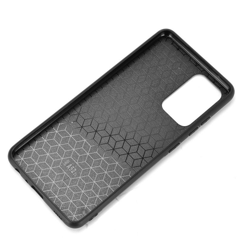 Cover Samsung Galaxy A72 4G / A72 5G Sort Syet Lædereffekt