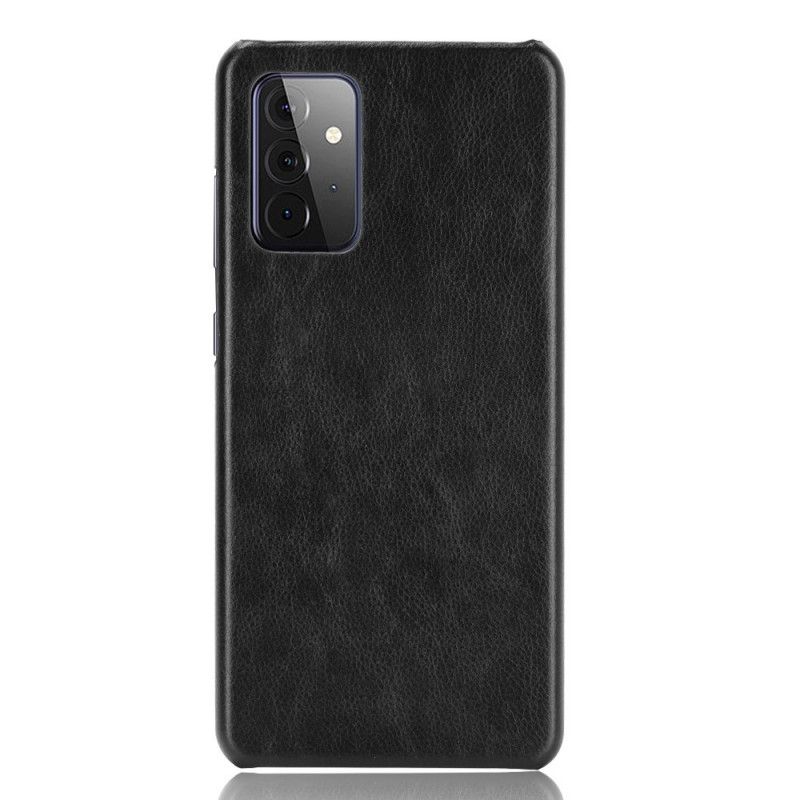 Cover Samsung Galaxy A72 4G / A72 5G Sort Ydeevne Lychee Læder Effekt Beskyttelse