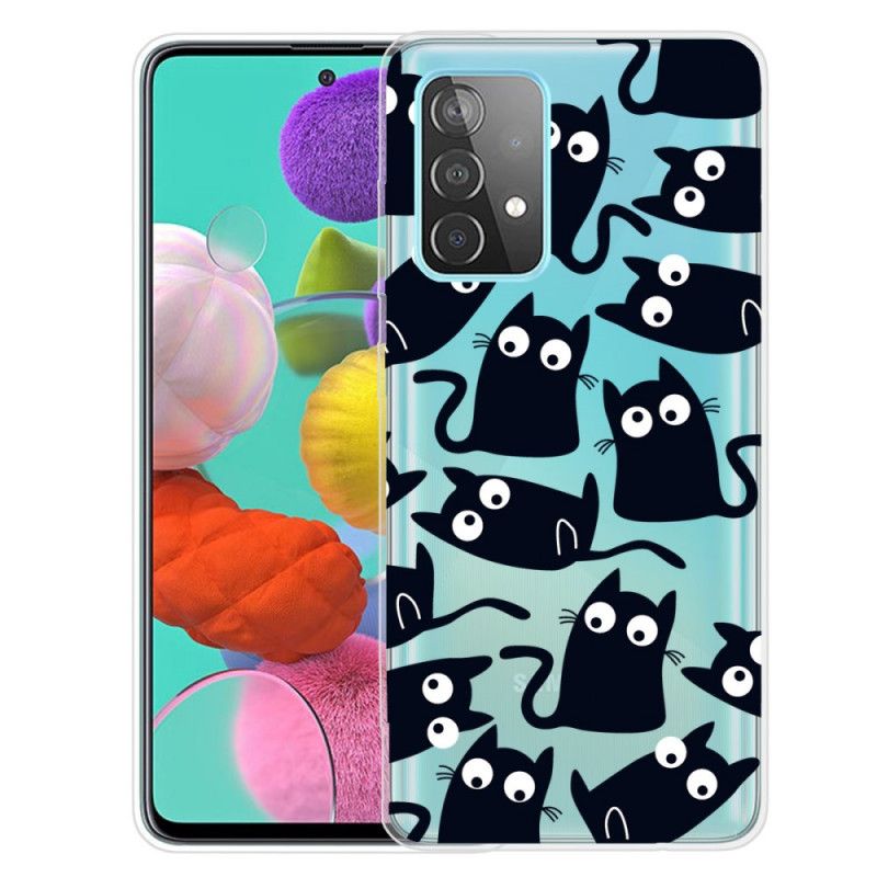 Cover Samsung Galaxy A72 4G / A72 5G Sorte Mus Beskyttelse