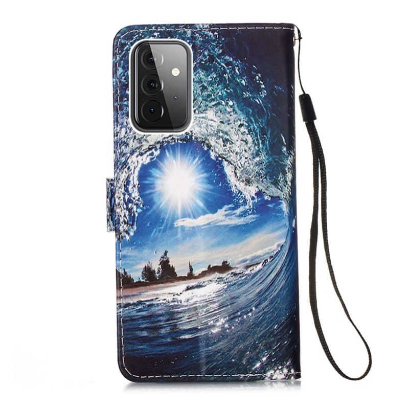 Flip Cover Læder for Samsung Galaxy A72 4G / A72 5G Elsker Bølgen