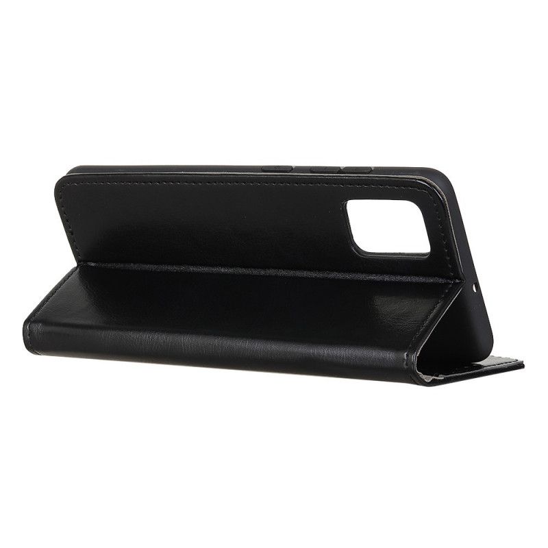 Flip Cover Læder for Samsung Galaxy A72 4G / A72 5G Sort Enkel Skinnende Lædereffekt