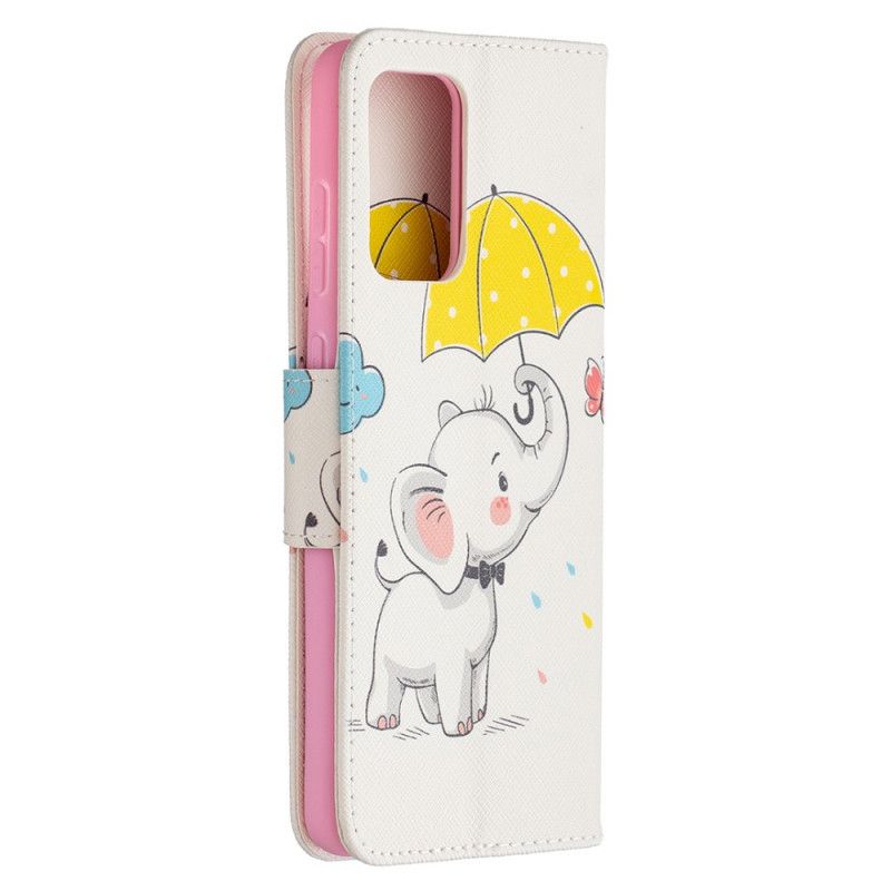 Flip Cover Læder Samsung Galaxy A72 4G / A72 5G Baby Elefant Beskyttelse