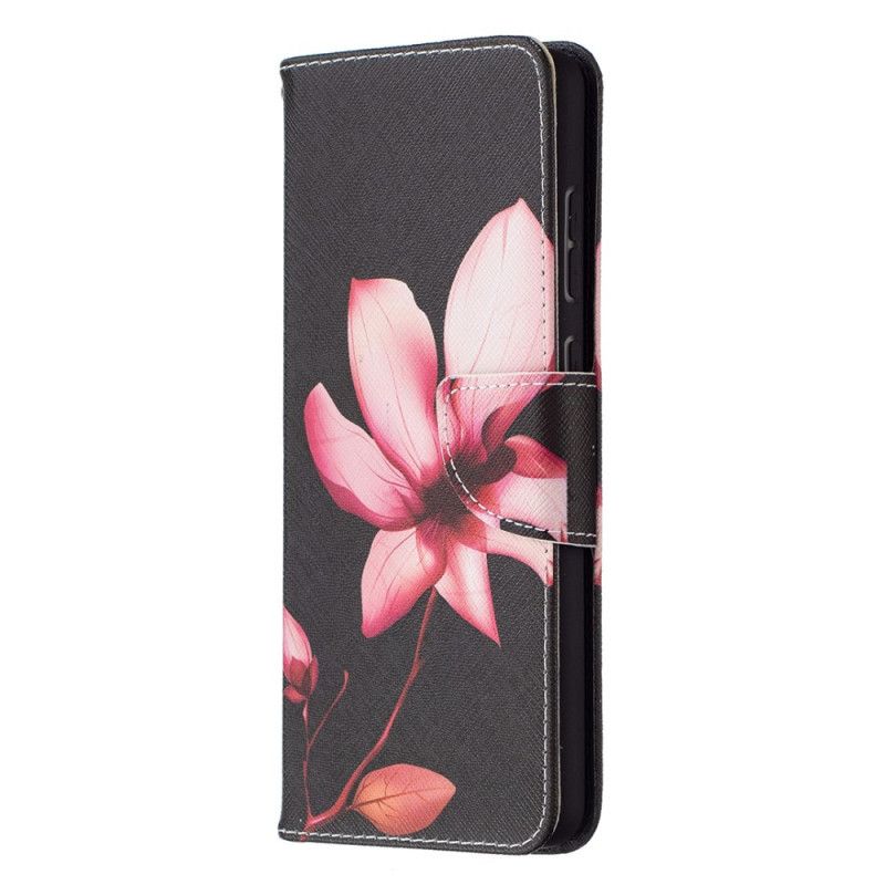 Flip Cover Læder Samsung Galaxy A72 4G / A72 5G Lyserød Blomst