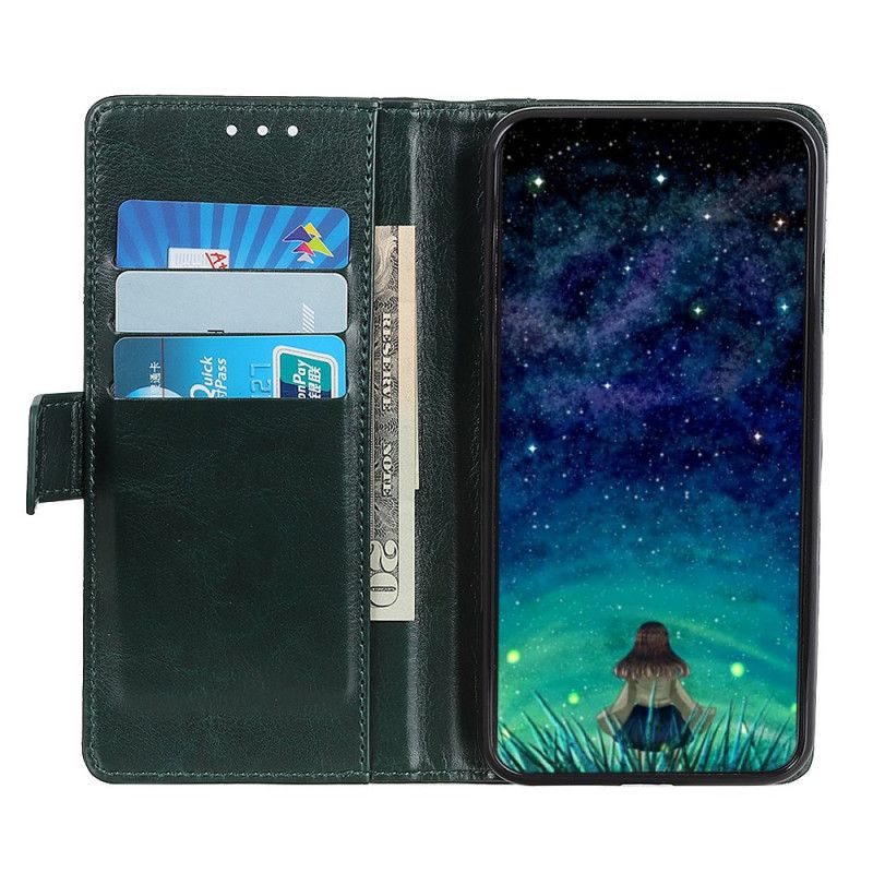 Flip Cover Læder Samsung Galaxy A72 4G / A72 5G Sort Antik Lædereffekt