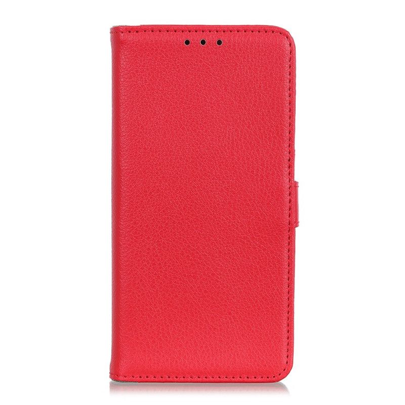 Flip Cover Samsung Galaxy A72 4G / A72 5G Rød Klassisk Lychee Imiteret Læder