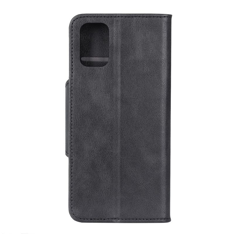 Flip Cover Samsung Galaxy A72 4G / A72 5G Sort Imiteret Læder