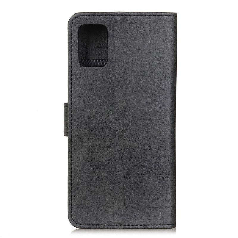 Flip Cover Samsung Galaxy A72 4G / A72 5G Sort Mobilcover Retro Mat Læder Effekt