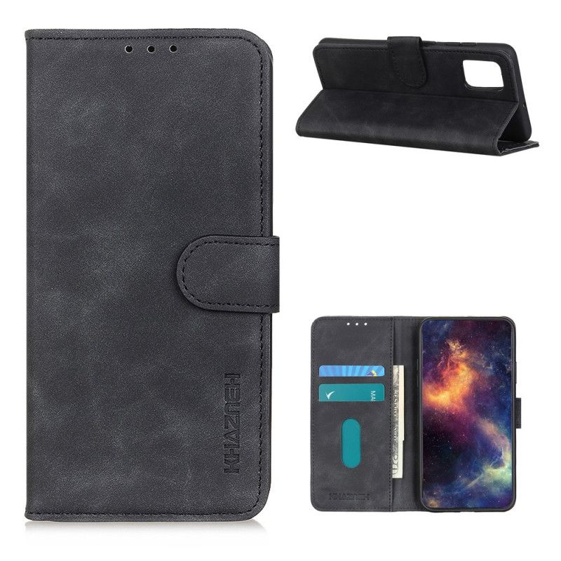 Flip Cover Samsung Galaxy A72 4G / A72 5G Sort Mobilcover Vintage Khazneh Læder Effekt