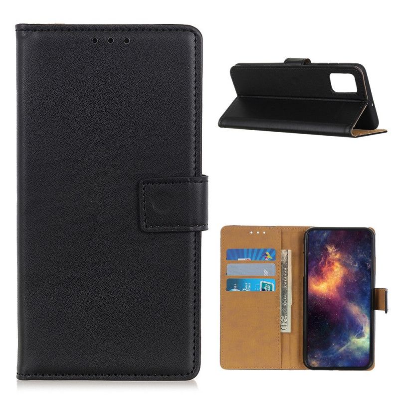 Flip Cover Samsung Galaxy A72 4G / A72 5G Sort Simpelt Kunstlæder