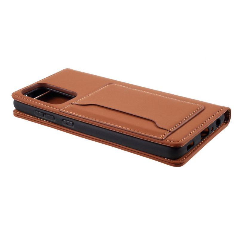 Læder Cover for Samsung Galaxy A72 4G / A72 5G Sort Support Kortholder