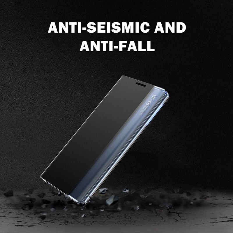 Se Cover Samsung Galaxy A72 4G / A72 5G Sort Tekstureret Lædereffekt