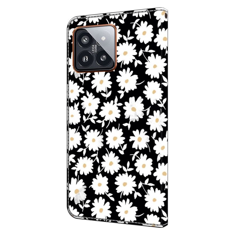 Flip Cover Til Xiaomi 14 Pro Blomster