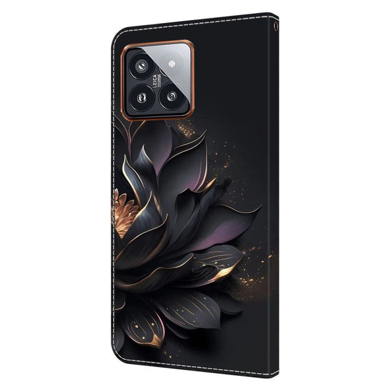 Flip Cover Til Xiaomi 14 Pro Lilla Lotus