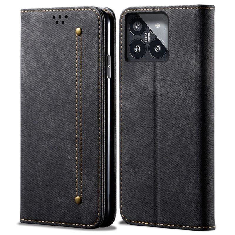 Flip Cover Xiaomi 14 Pro Jeansstof