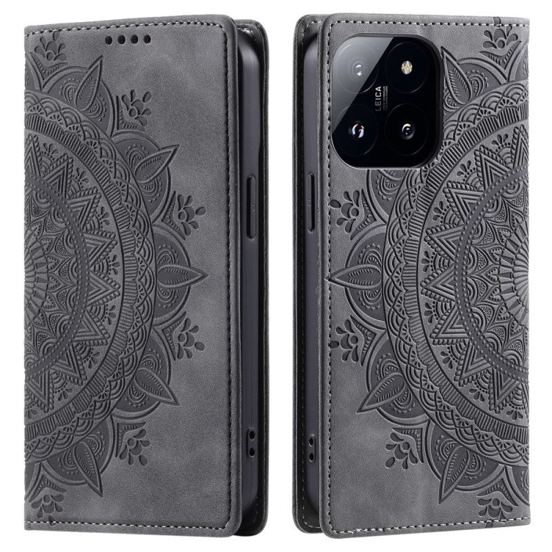 Flip Cover Xiaomi 14 Pro Mandala Ruskindseffekt