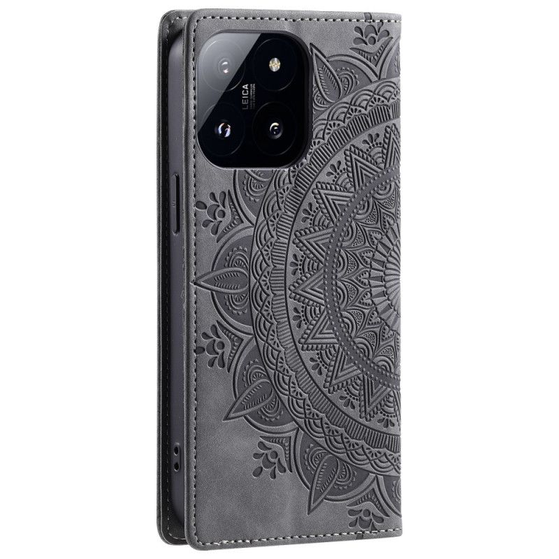 Flip Cover Xiaomi 14 Pro Mandala Ruskindseffekt