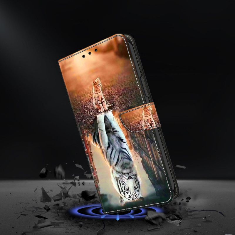 Læder Cover Xiaomi 14 Pro Kat Og Tiger