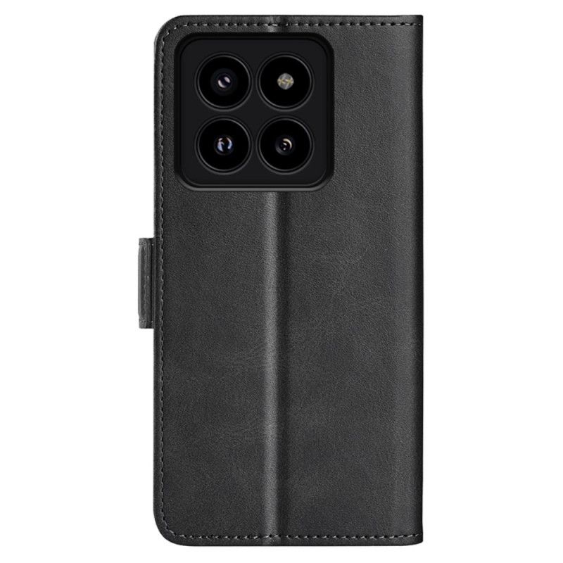 Læder Cover Xiaomi 14 Pro Telefon Etui Dobbelt Magnetlås