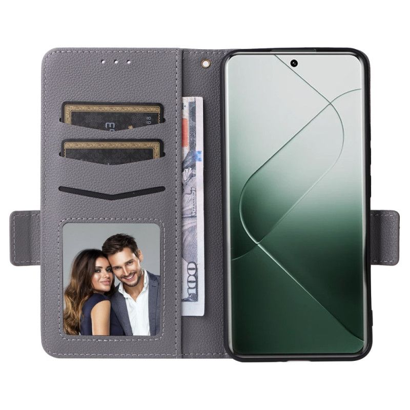 Læder Cover Xiaomi 14 Pro Telefon Etui Ultratynd Rem