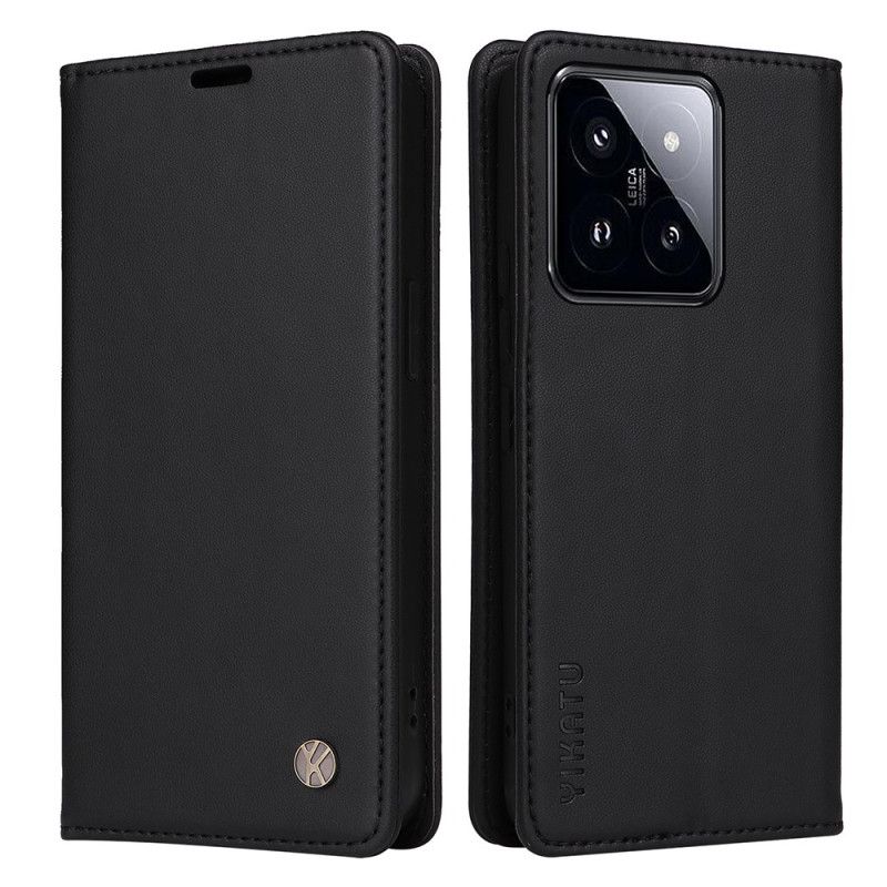 Læder Cover Xiaomi 14 Pro Telefon Etui Yikatu Læderstil