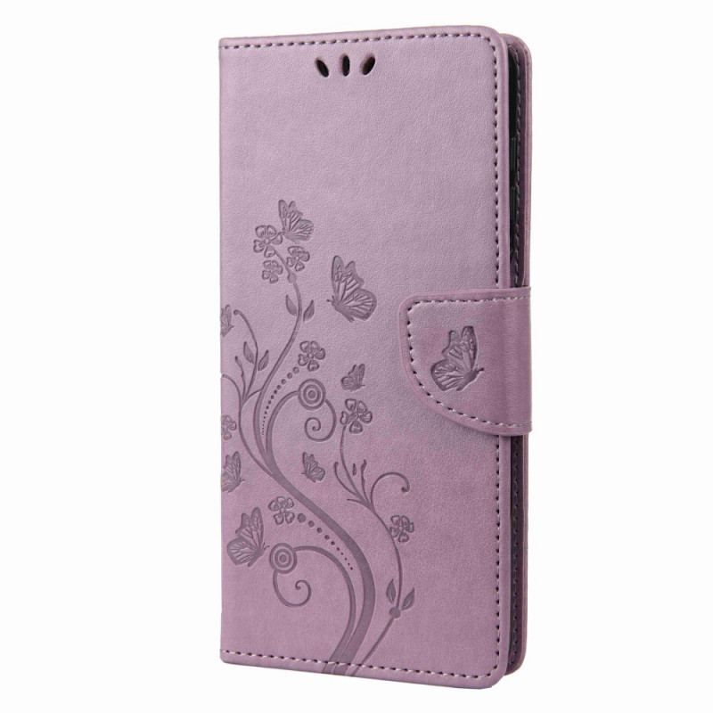 Læder Cover Samsung Galaxy M53 5G Med Snor Rem Blomster