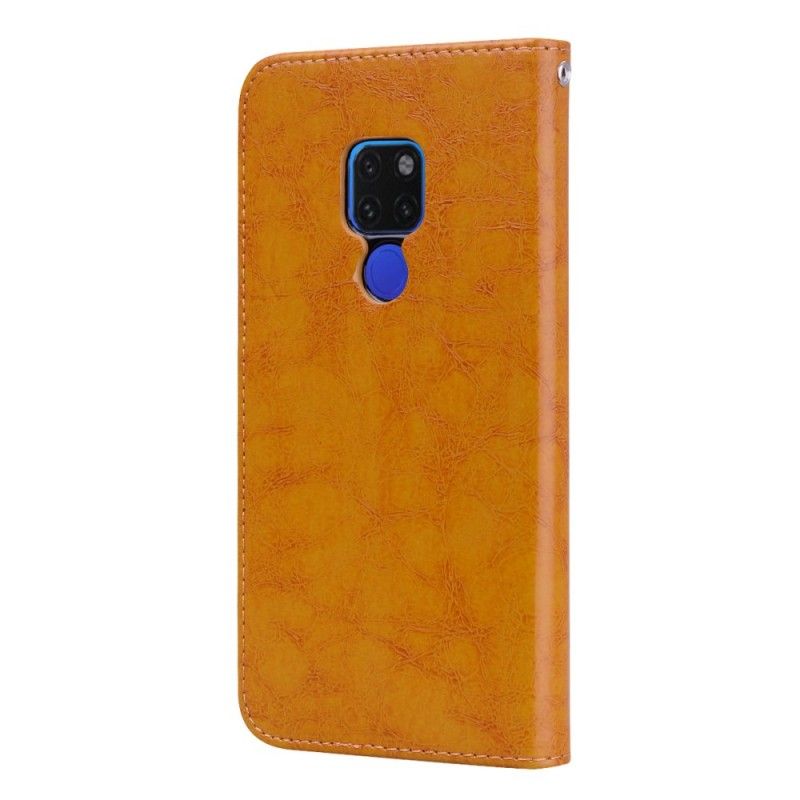 Flip Cover Huawei Mate 20 Sort Hatprins Vintage Olievoks