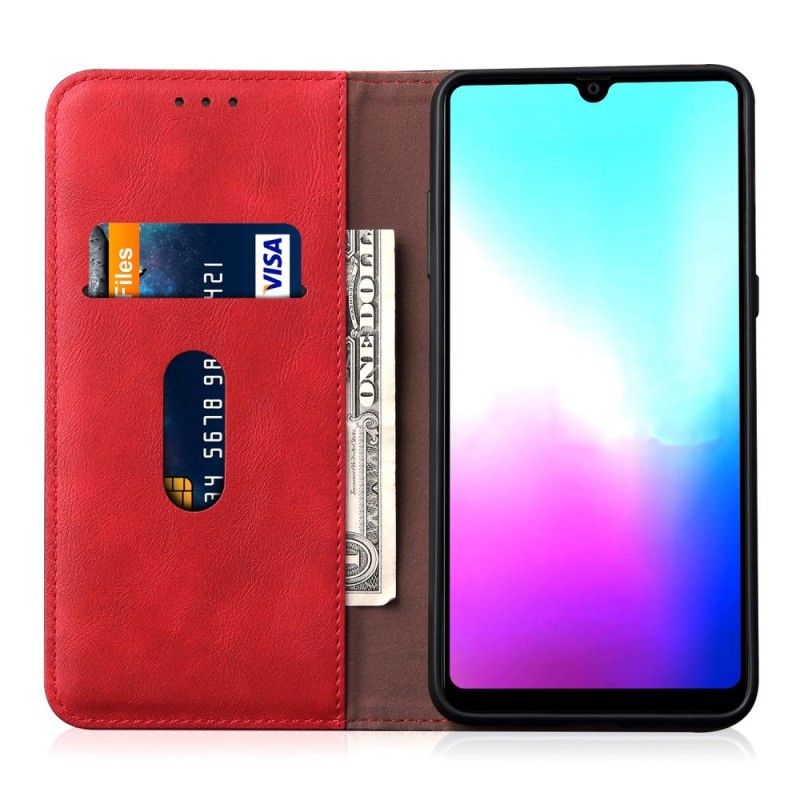 Læder Cover for Huawei Mate 20 Sort Syet Lædereffekt