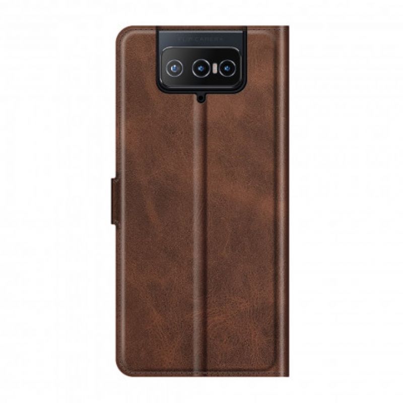 Flip Cover Asus Zenfone 8 Flip Slank Imiteret Læder