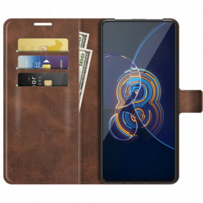 Flip Cover Asus Zenfone 8 Flip Slank Imiteret Læder