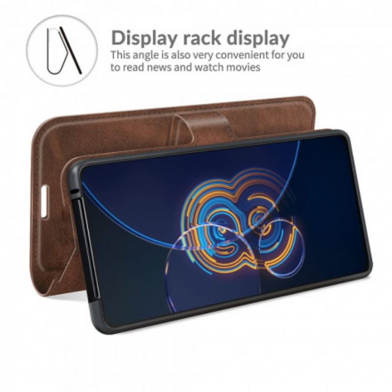 Flip Cover Asus Zenfone 8 Flip Slank Imiteret Læder