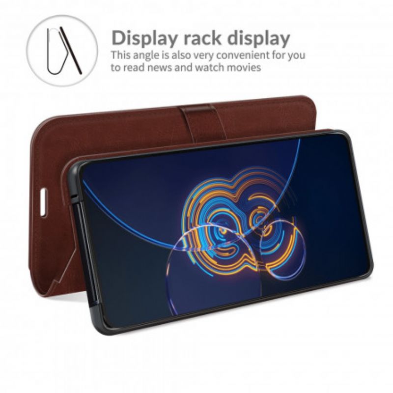 Flip Cover Asus Zenfone 8 Flip Ultra Imiteret Læder