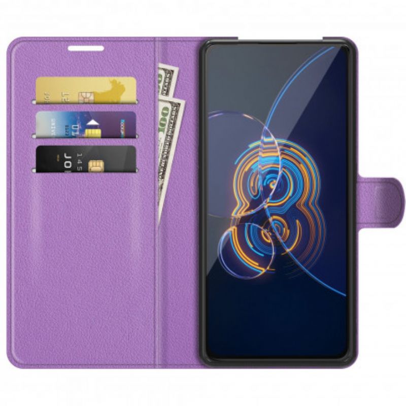 Flip Cover Til Asus Zenfone 8 Flip Klassisk Imiteret Læder