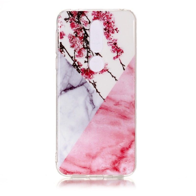 Cover for Nokia 7.1 Marmoreret Blomme