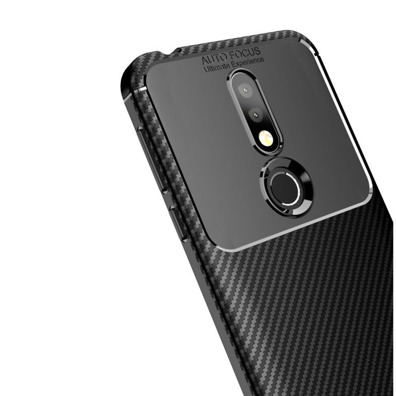 Cover for Nokia 7.1 Sort Fleksibel Kulfibertekstur