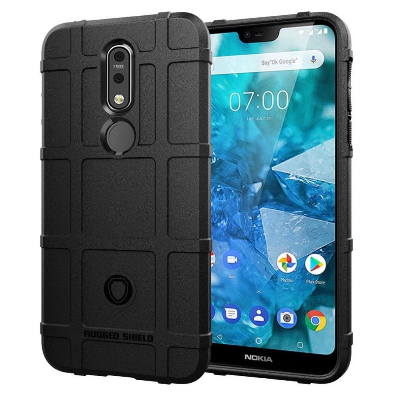 Cover for Nokia 7.1 Sort Robust Skjold