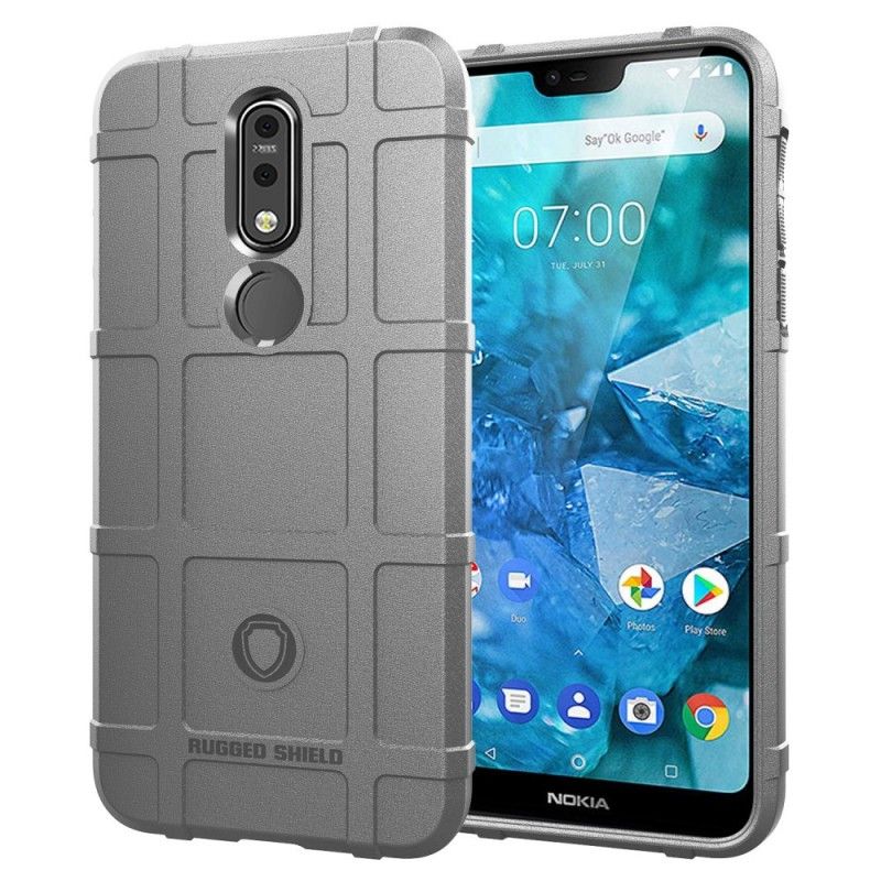 Cover for Nokia 7.1 Sort Robust Skjold