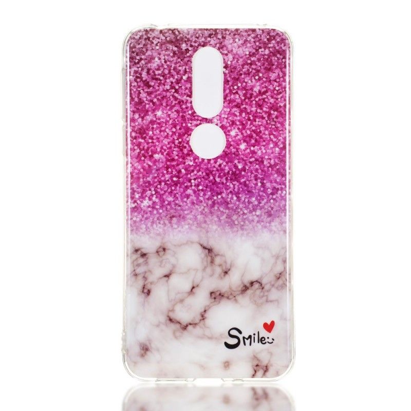 Cover Nokia 7.1 Marmor Glitter Og Smil