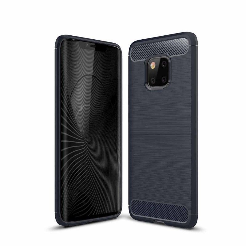 Cover Huawei Mate 20 Pro Sort Børstet Kulfiber