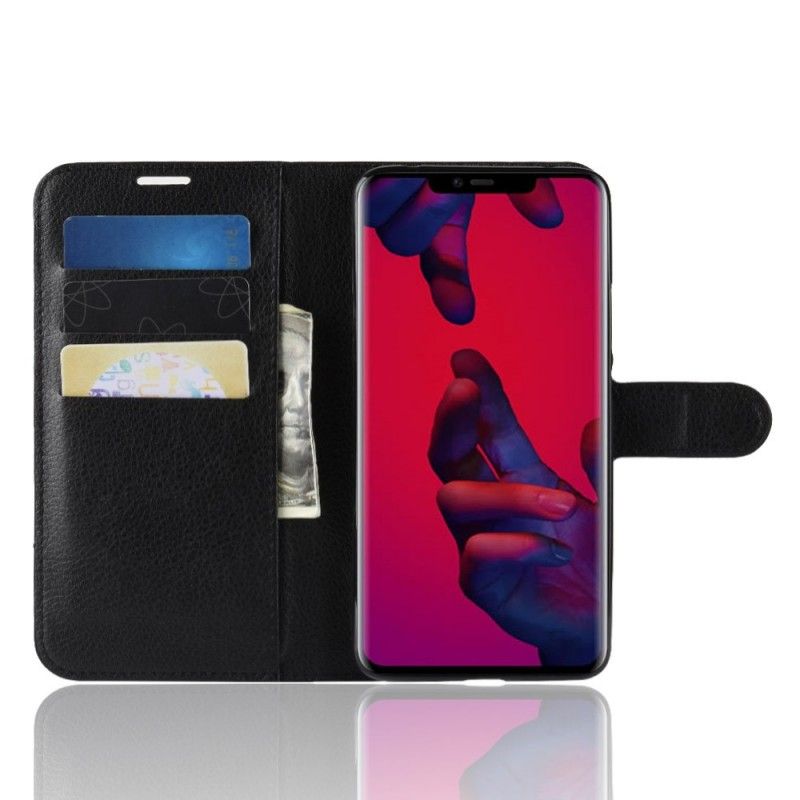 Flip Cover Huawei Mate 20 Pro Sort Klassisk