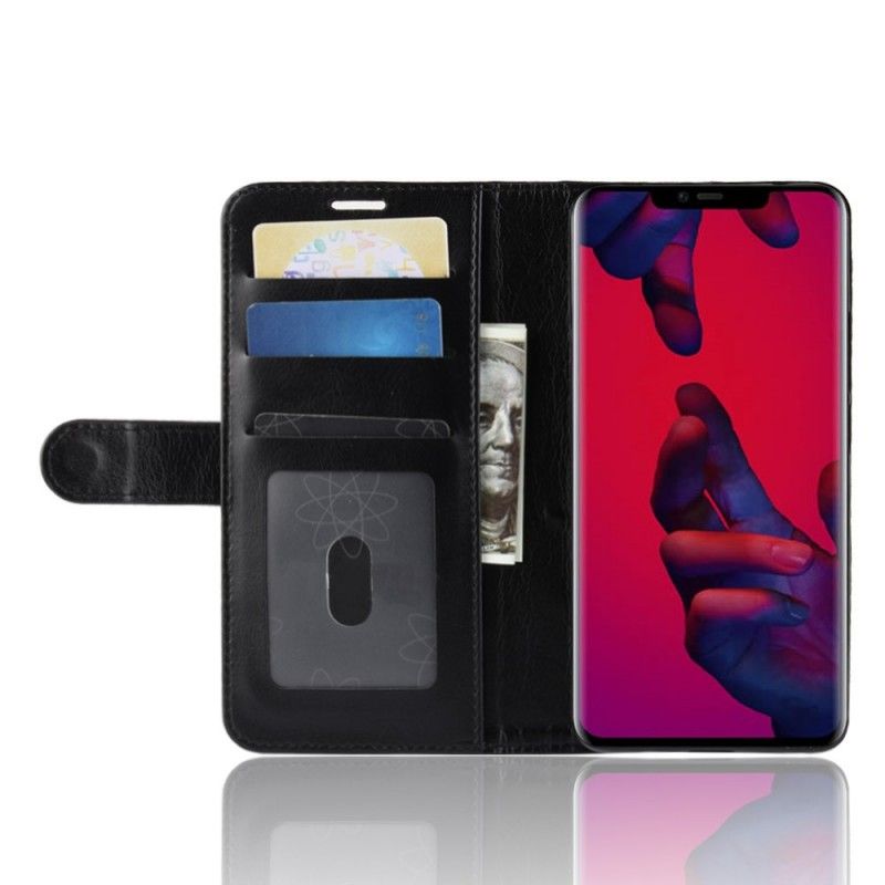 Flip Cover Læder for Huawei Mate 20 Pro Sort Ultra Kunstlæder