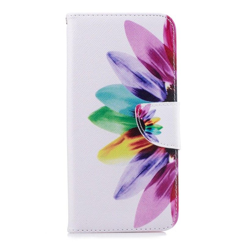 Flip Cover Læder Huawei Mate 20 Pro Akvarelblomst