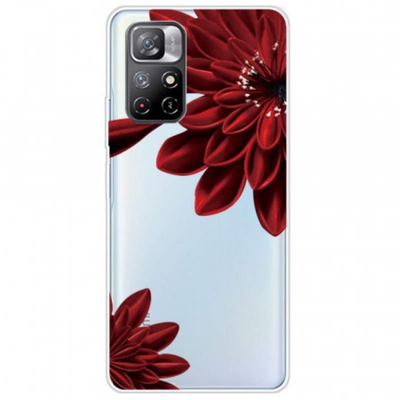 Cover Xiaomi Redmi Note 11 Pro Plus 5G Røde Blomster