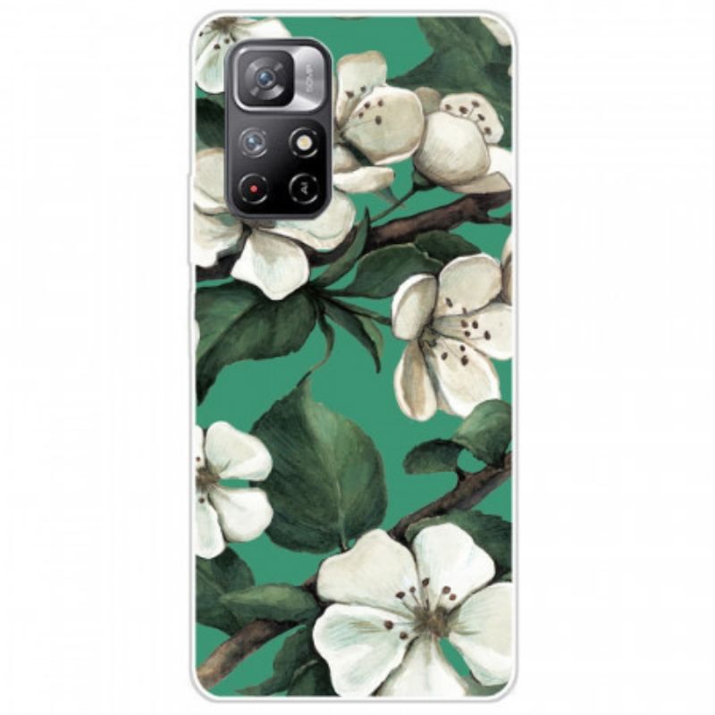 Cover Xiaomi Redmi Note 11 Pro Plus 5G Silikone Hvide Blomster