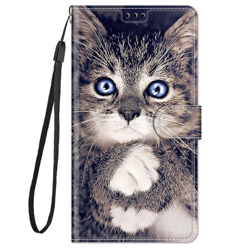 Flip Cover Xiaomi Redmi Note 11 Pro Plus 5G Med Snor Thong Cat Fan