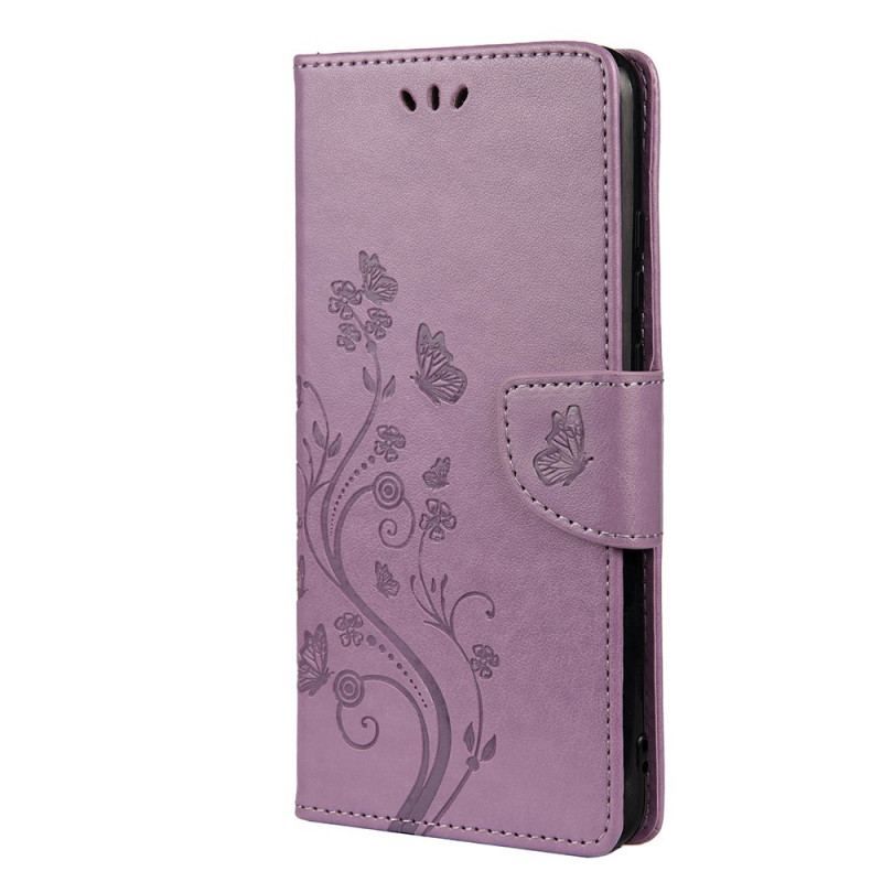 Flip Cover Xiaomi Redmi Note 11 Pro Plus 5G Sommerfugle Og Blomster