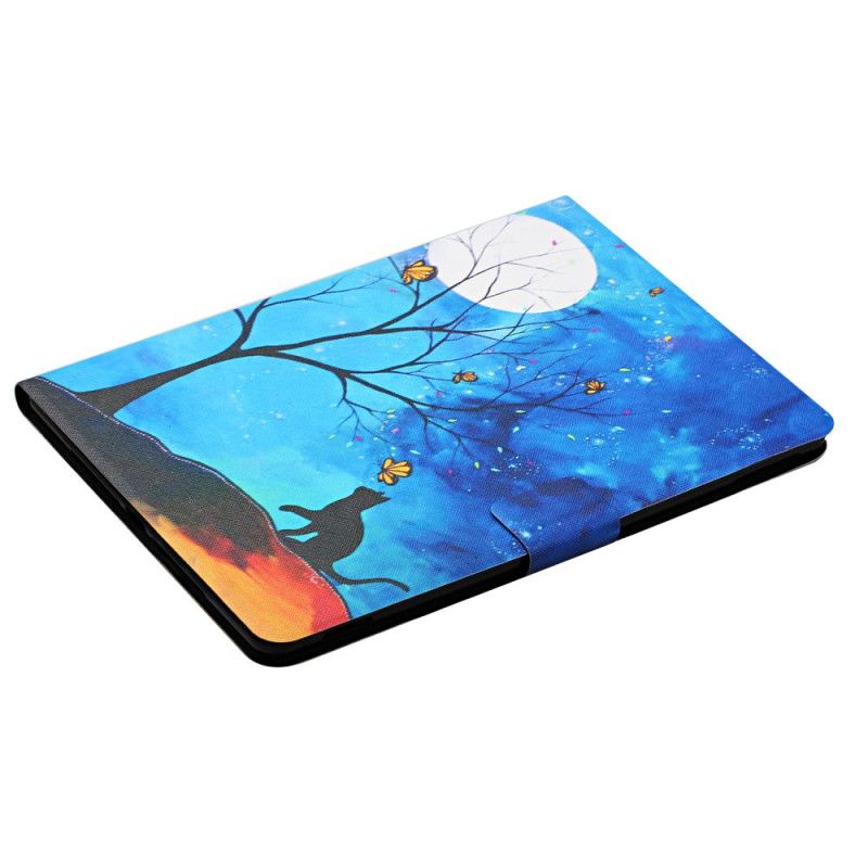 Flip Cover Læder for iPad Pro 10.5" Gul Træ Med Månen Og Solen